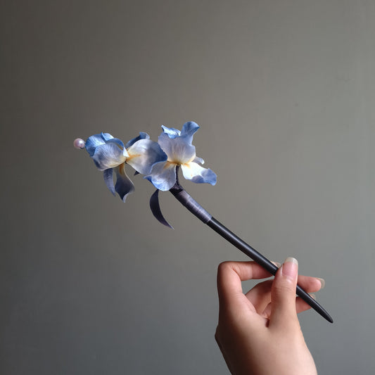 Handmade Iris Ronghua Hairpin & Brooch – Chinese Heritage Craft