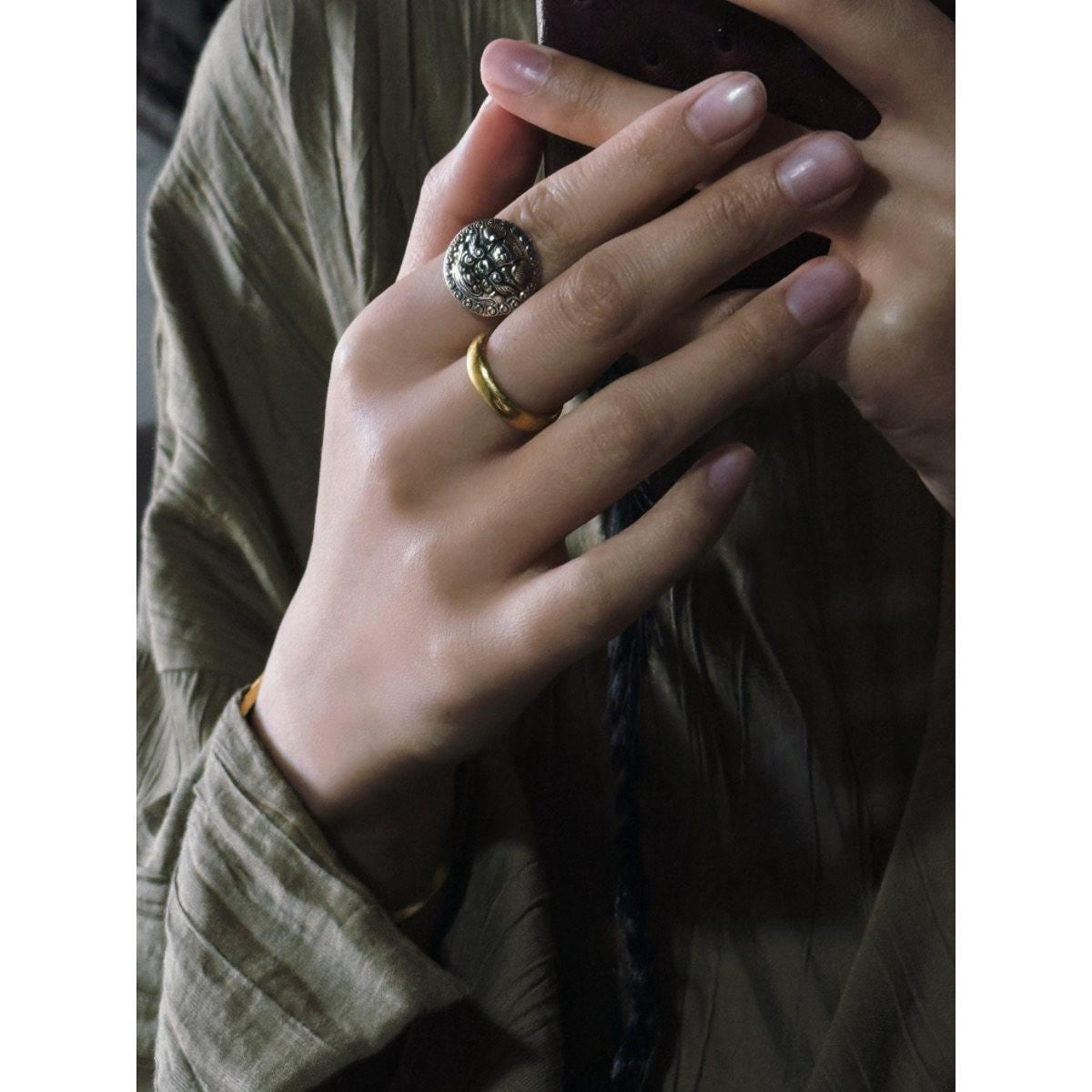 Handmade Sterling Silver Chinese Ethnic Ring