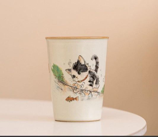 Hand Painted Ru Kiln Ceramic Cup Gift Boxed | Whisper of Craft