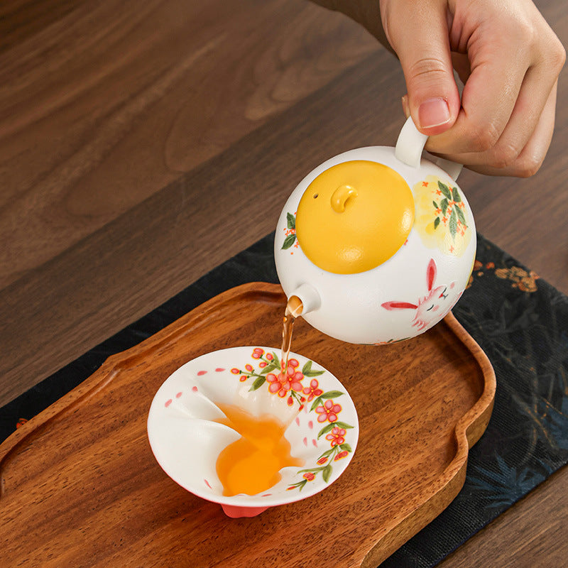 Moon Rabbit Ceramic Teaware Gift Set | Mid Autumn Festival Collection