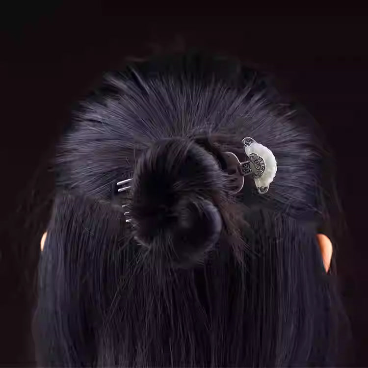 Six-Prong Hairpin – Vintage Chinese Hanfu Updo Hair Stick for Women