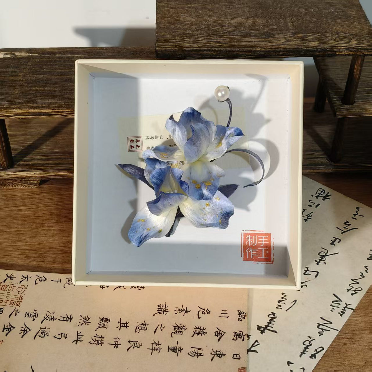 Handmade Iris Ronghua Hairpin & Brooch – Chinese Heritage Craft