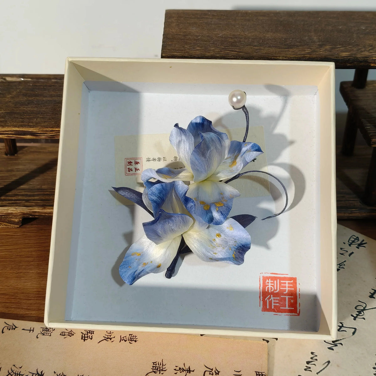 Handmade Iris Ronghua Hairpin & Brooch – Chinese Heritage Craft