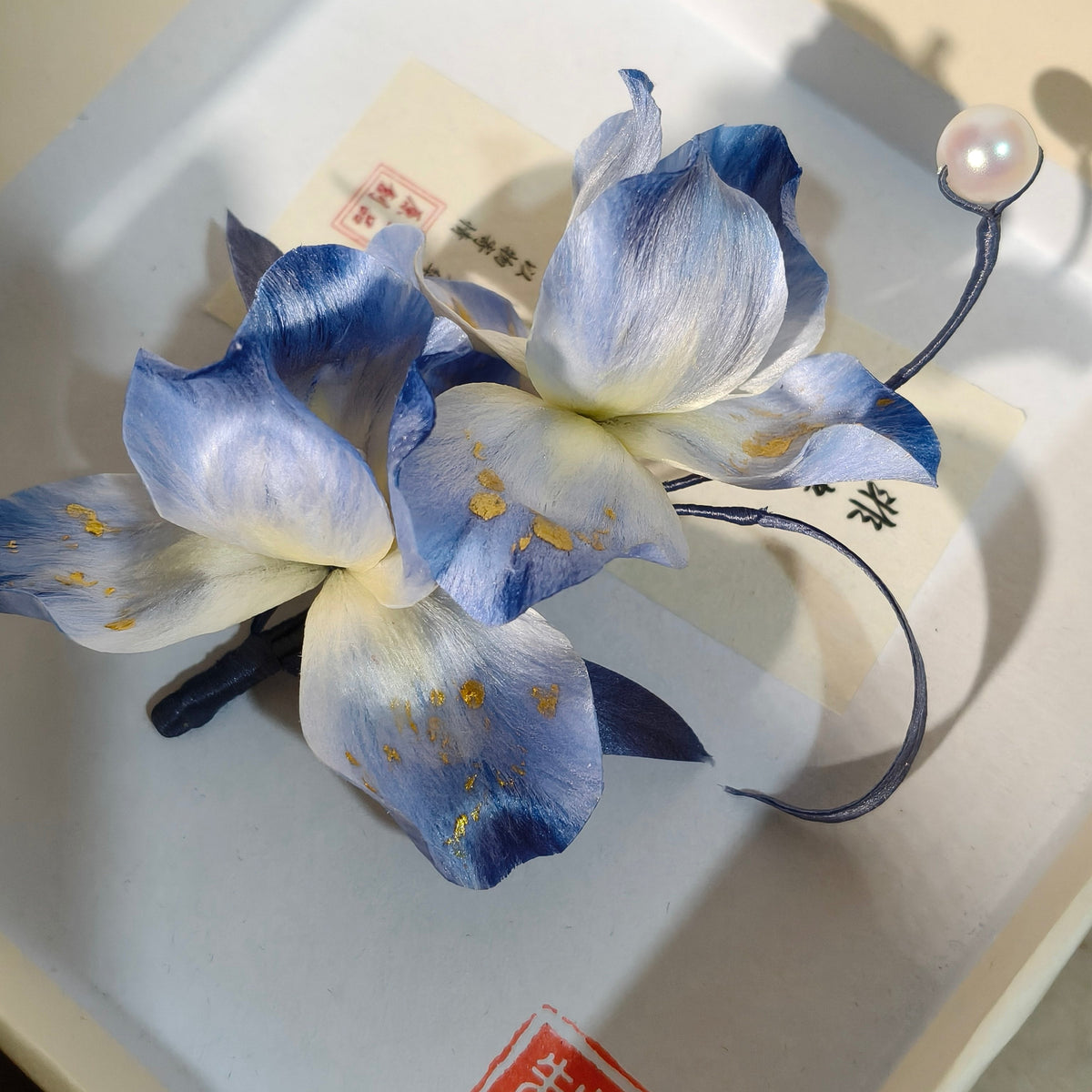 Handmade Iris Ronghua Hairpin & Brooch – Chinese Heritage Craft
