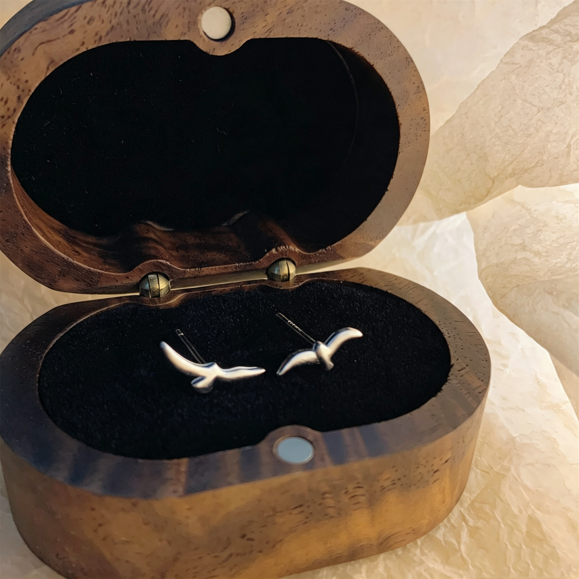 Dainty Sterling Silver Seagull Bird Stud Earrings | Whisper of Craft