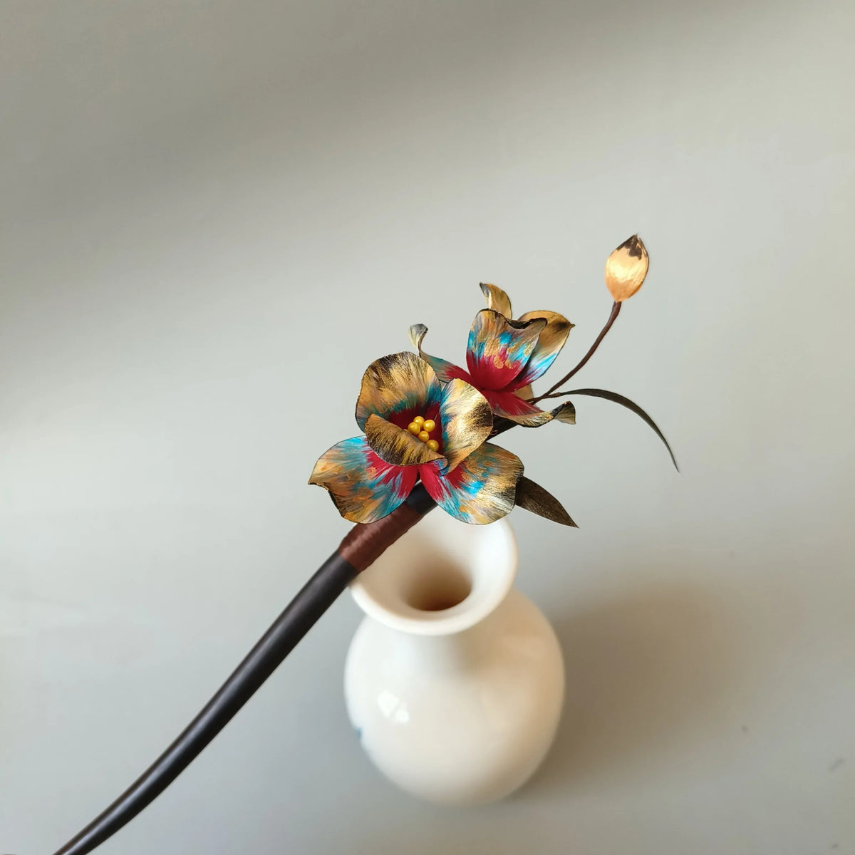 Handmade Iris Ronghua Hairpin & Brooch – Chinese Heritage Craft