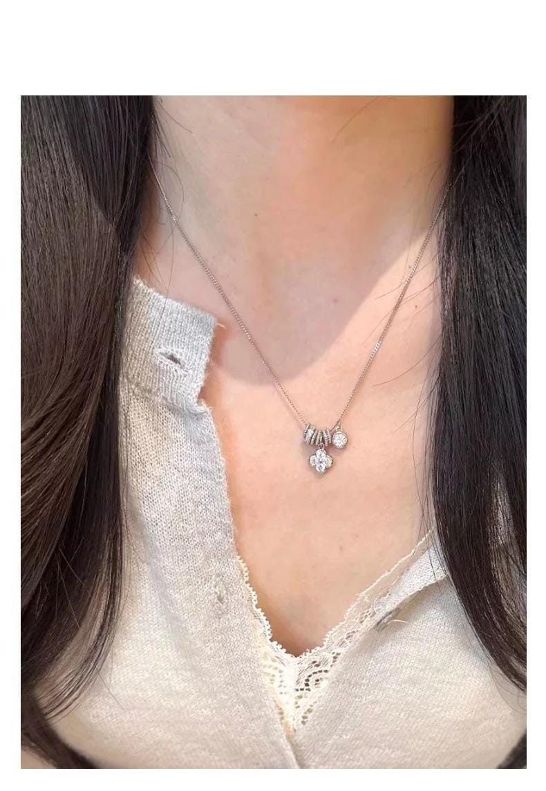Sterling Silver Four Leaf Clover Lucky Necklace
