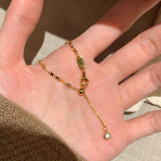 Gold Plated S925 Sterling Silver CZ Minimalist Bracelet