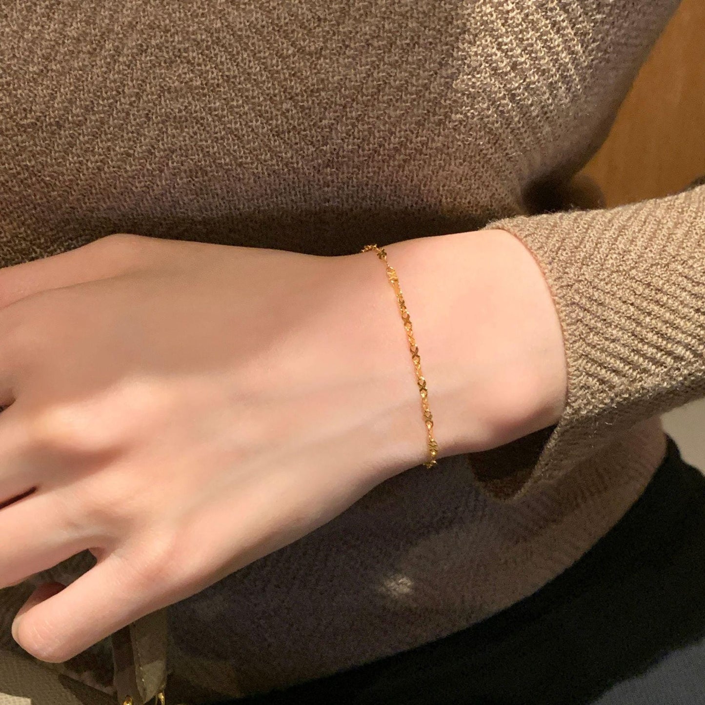 Gold Plated S925 Sterling Silver CZ Minimalist Bracelet
