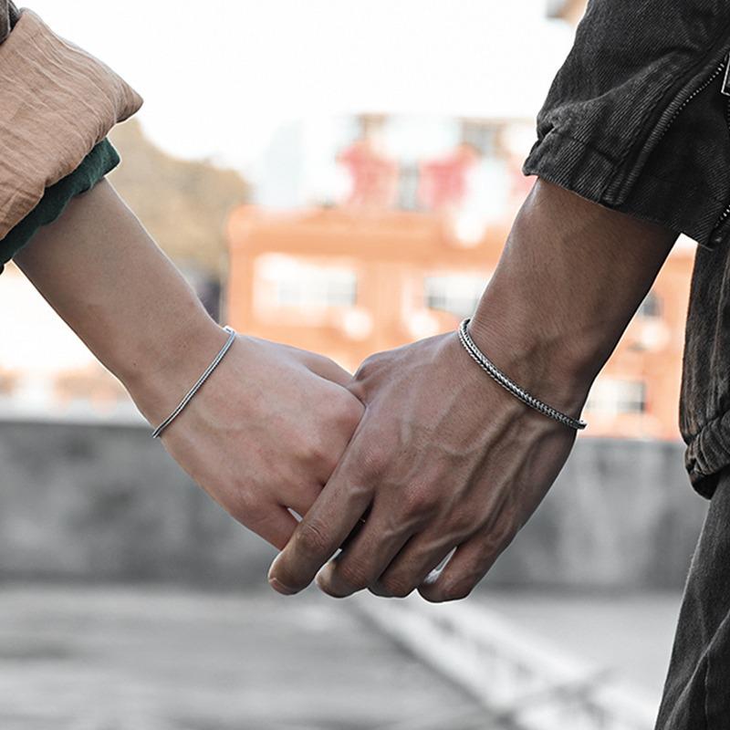 Matching S925 Sterling Silver Circle Bracelets