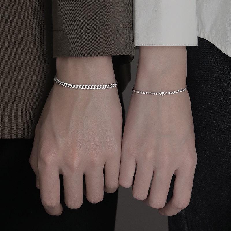 Matching S925 Sterling Silver Circle Bracelets