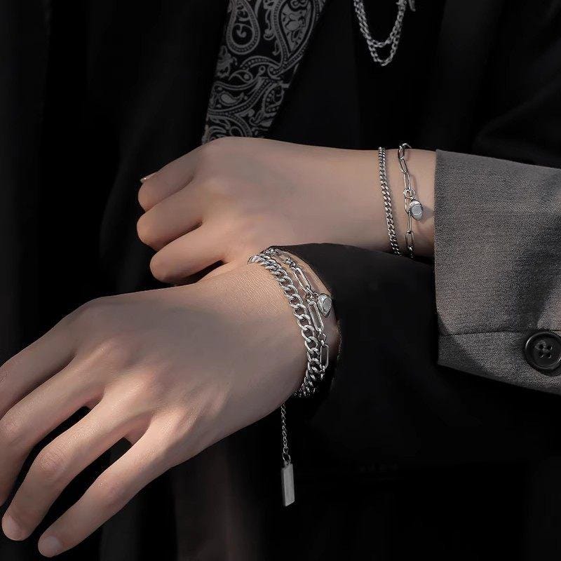 Matching S925 Sterling Silver Circle Bracelets