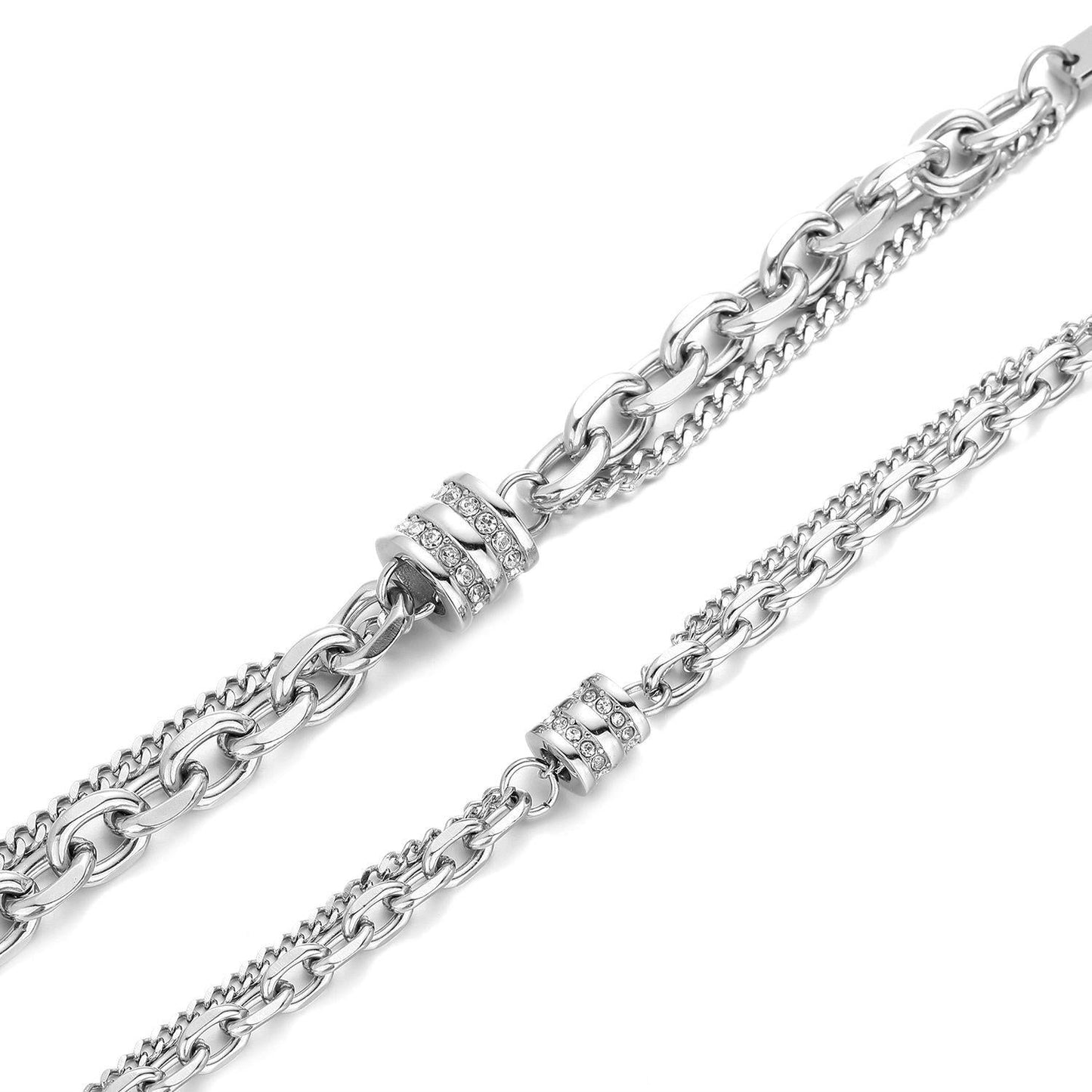 Matching S925 Sterling Silver Circle Bracelets