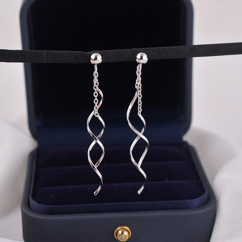 Sterling Silver Minimalist Beaded Threader Earrings