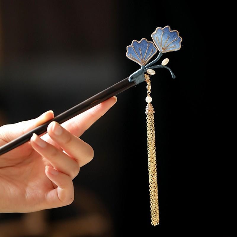 Handmade Blossom Hair Stick Bridal Hairpin Pearl Crystal