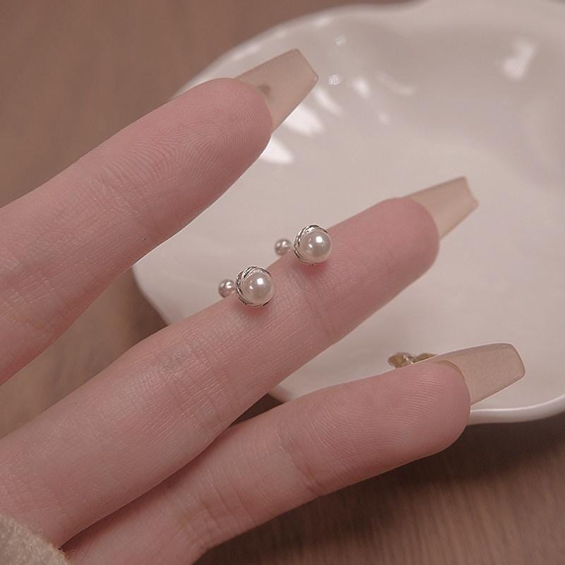 S925 Sterling Silver Double Happiness Pearl Drop Earrings