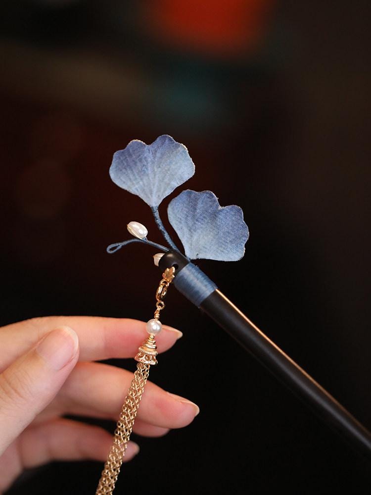 Handmade Blossom Hair Stick Bridal Hairpin Pearl Crystal