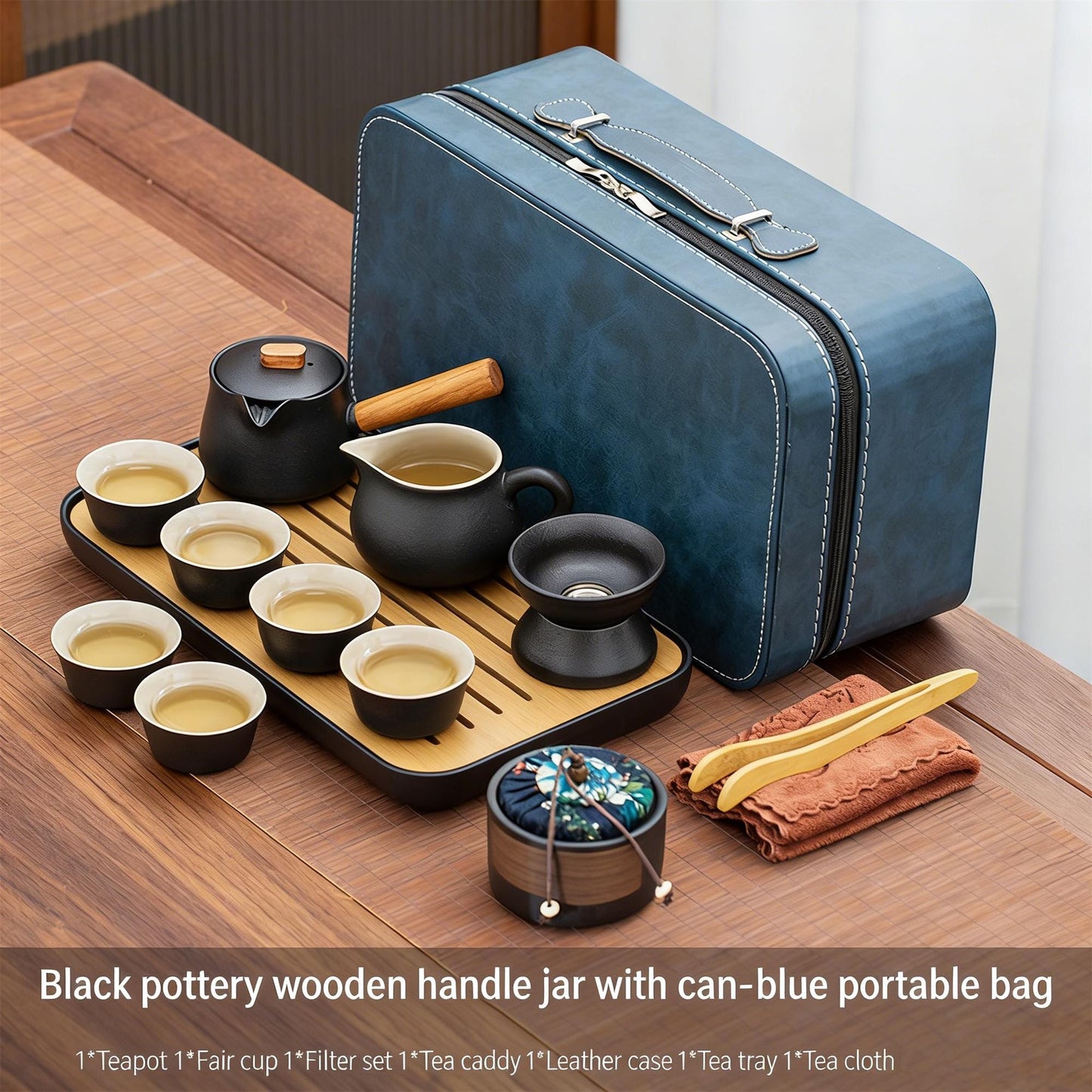 Portable Gongfu Tea Set with Teapot & Carry Case
