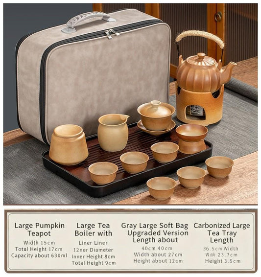 Portable Gongfu Tea Set with Teapot & Carry Case