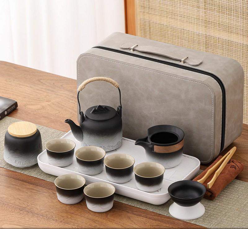 Portable Gongfu Tea Set with Teapot & Carry Case