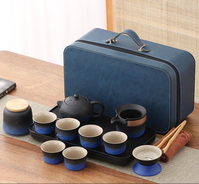 Portable Gongfu Tea Set with Teapot & Carry Case