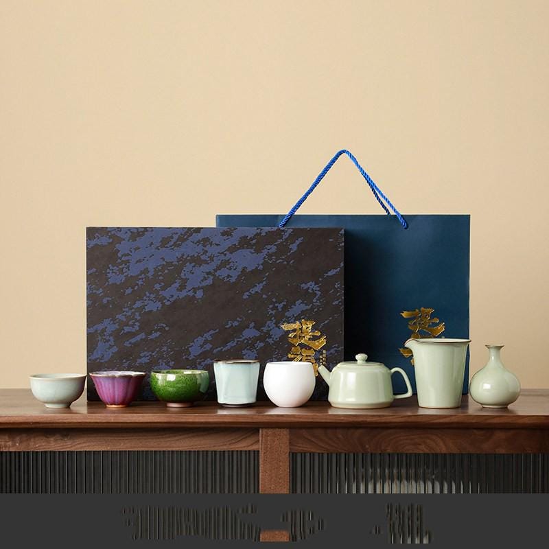 Five Famous Kilns Ceramic Tea Cup Set Song Dynasty