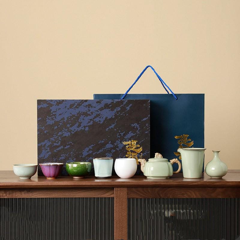 Five Famous Kilns Ceramic Tea Cup Set Song Dynasty