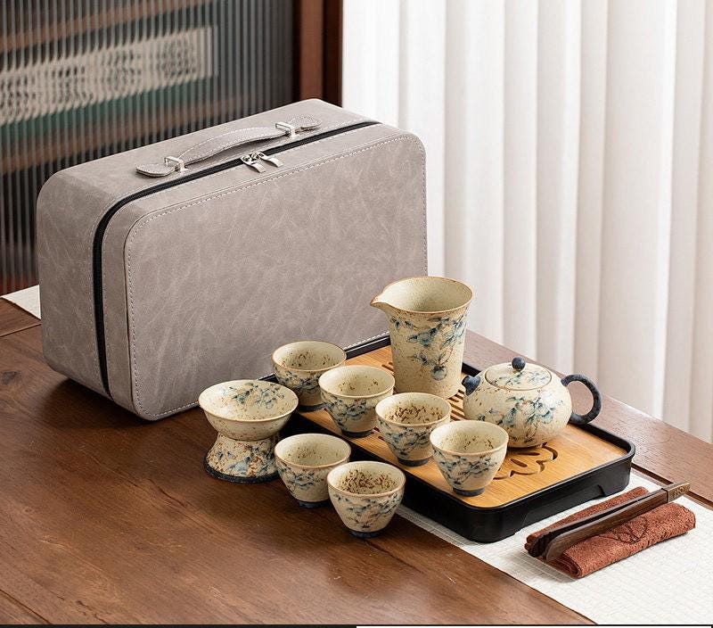 Portable Gongfu Tea Set with Teapot & Carry Case
