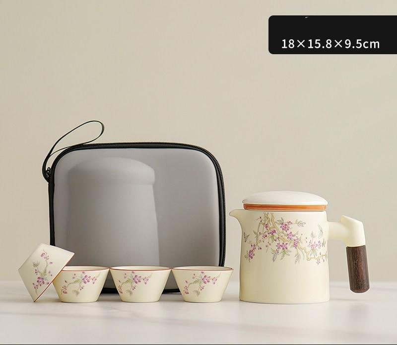 Portable Gongfu Tea Set with Teapot & Carry Case