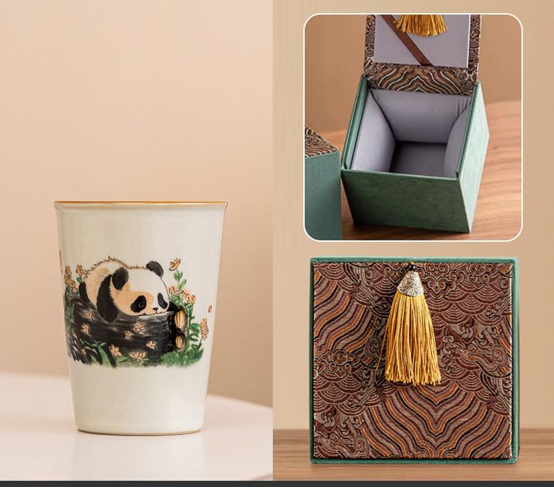 Hand Painted Ru Kiln Ceramic Cup Gift Boxed