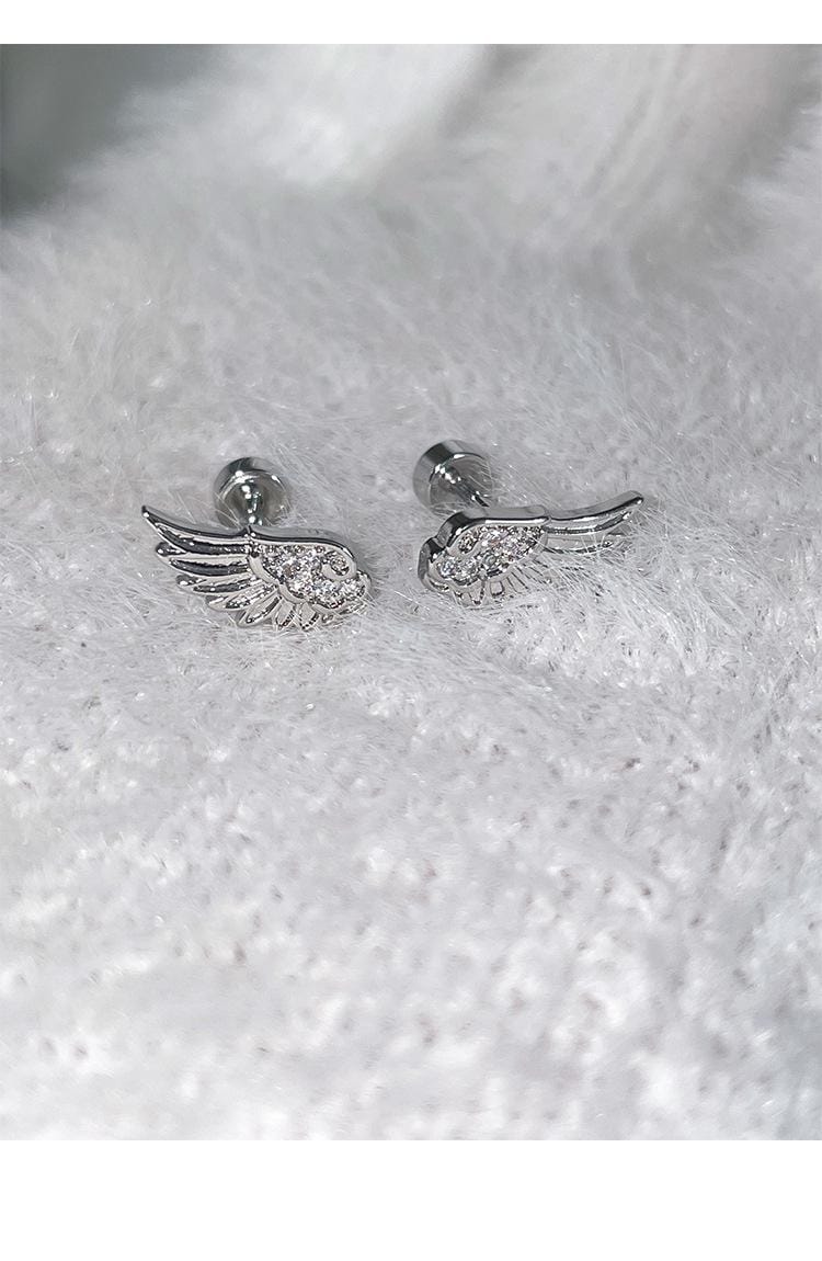 Sterling Silver Dainty Earring Set | Moon Star Fleur De Lis