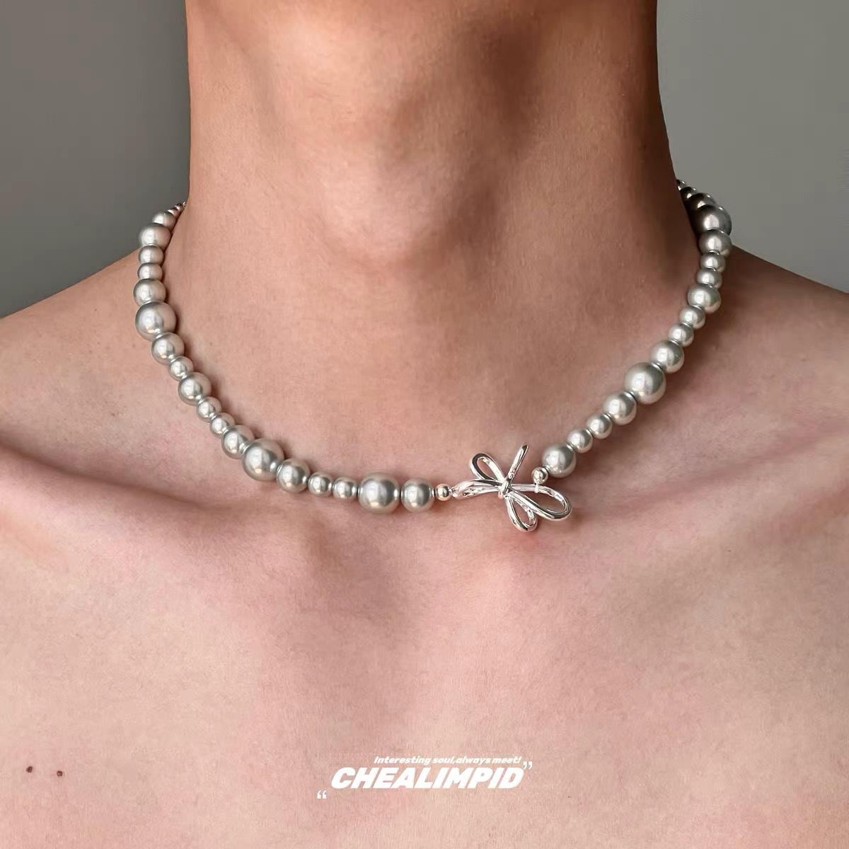 Minimalist Silver Bar Cuban Link Chain Necklace
