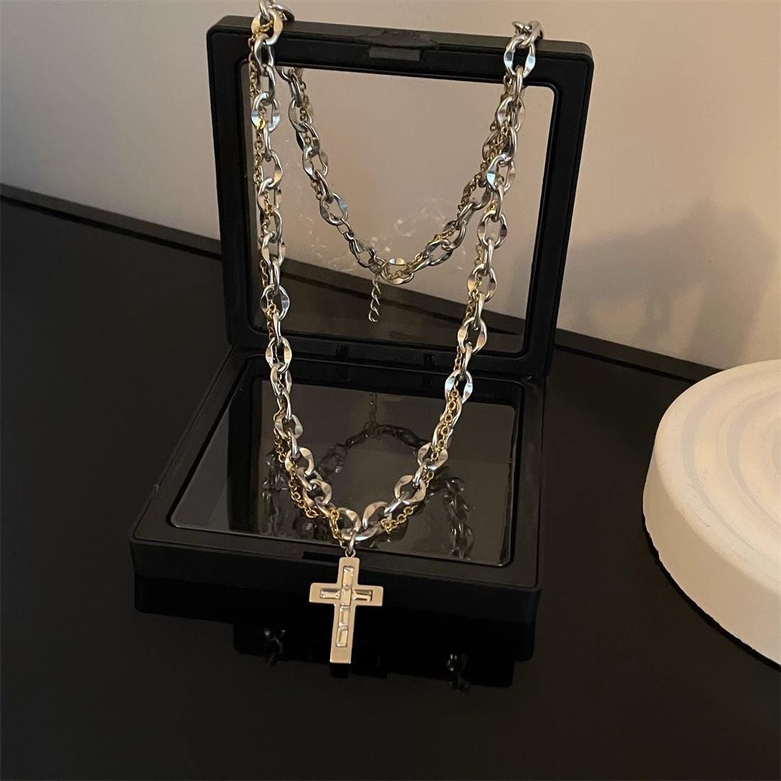 Minimalist Silver Bar Cuban Link Necklace for Men | Alloy Minimalist Chain | Streetwear Jewelry