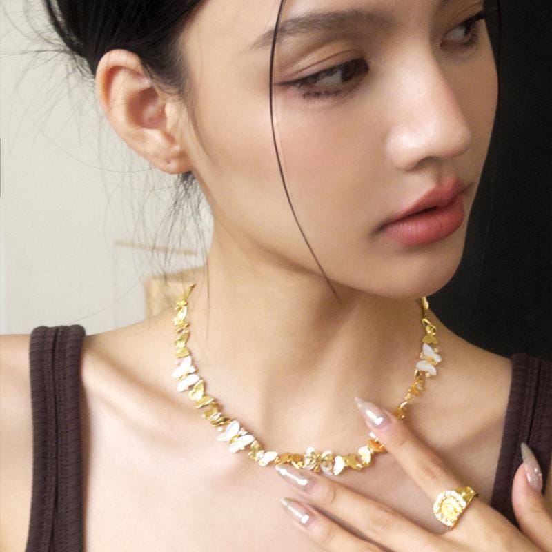 Dainty Pearl and Zircon Bar Layered Necklace
