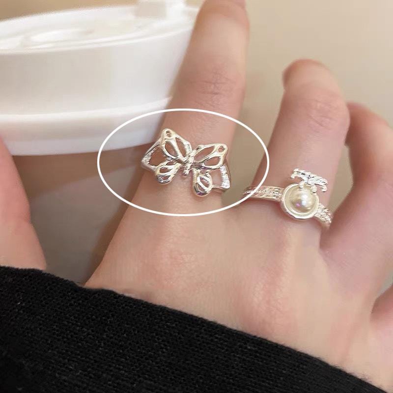 S925 Sterling Silver Boho Leaf Statement Ring