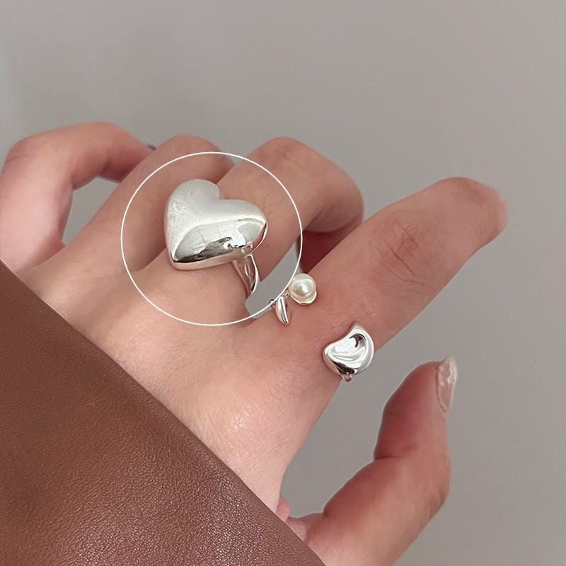 S925 Sterling Silver Boho Leaf Statement Ring