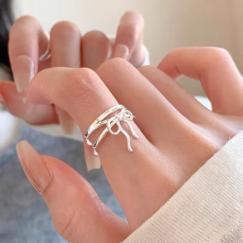 S925 Sterling Silver Boho Leaf Statement Ring