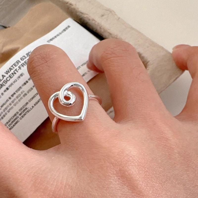 S925 Sterling Silver Boho Leaf Statement Ring