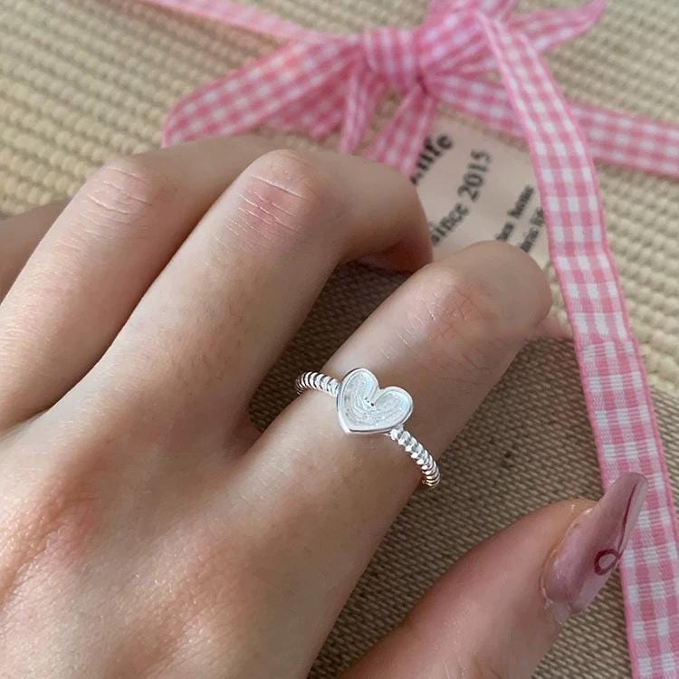 S925 Sterling Silver Adjustable Star Charm Ring