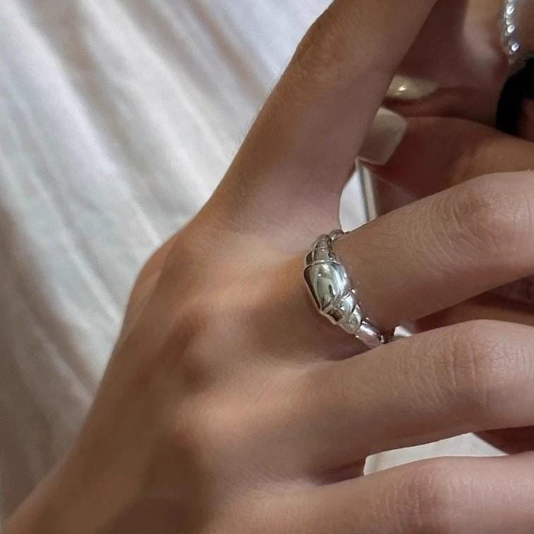 S925 Sterling Silver Boho Vintage Statement Ring