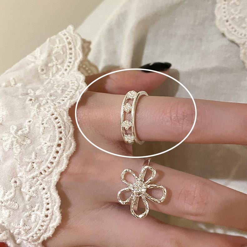 S925 Sterling Silver Boho Vintage Statement Ring