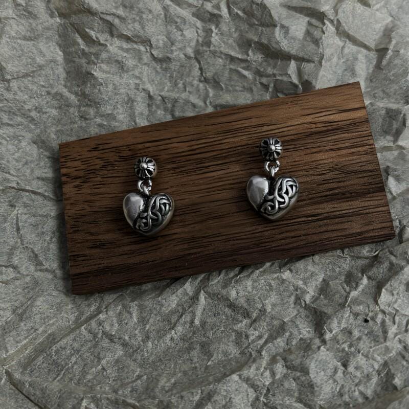 Gothic Punk Stud Earrings Titanium Steel