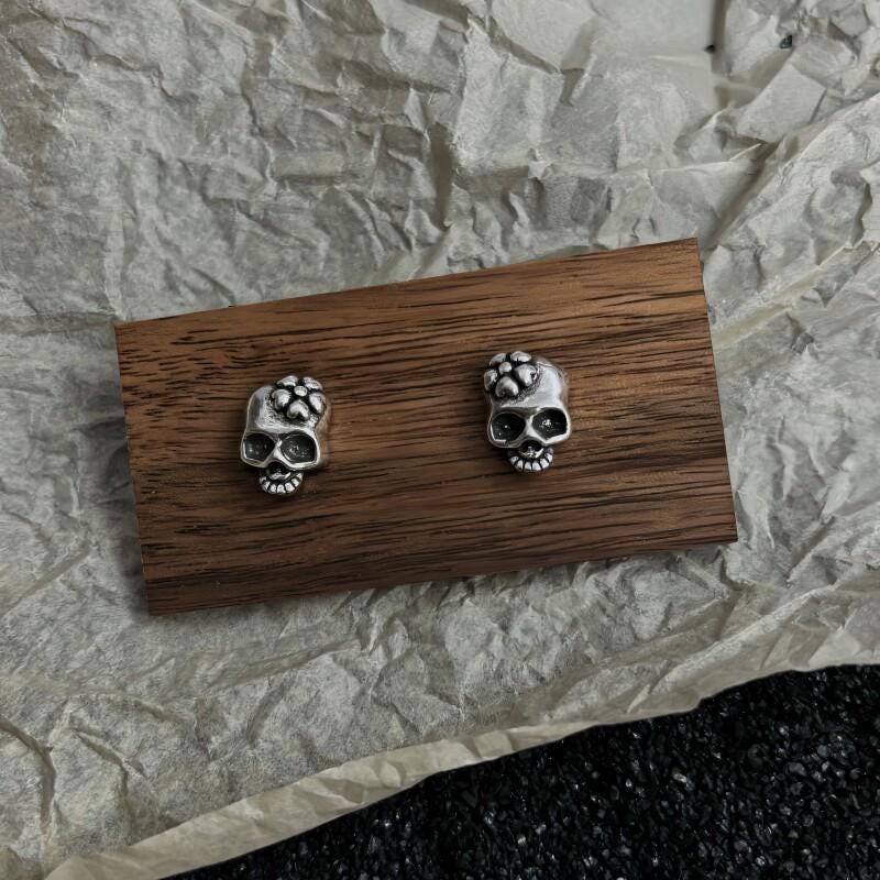 Gothic Punk Stud Earrings Titanium Steel