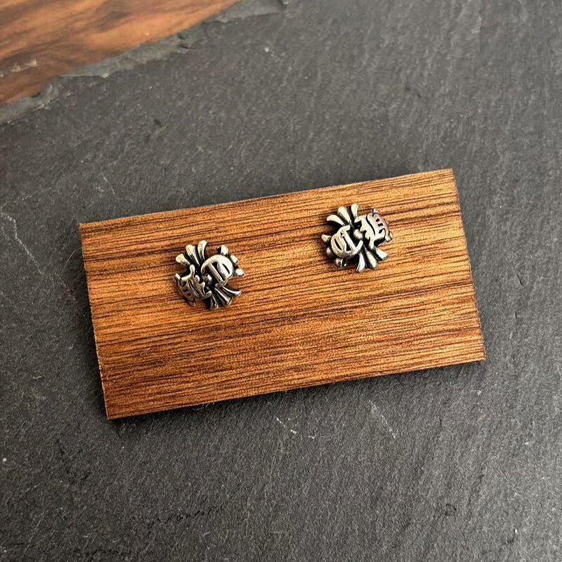 Gothic Punk Stud Earrings Titanium Steel