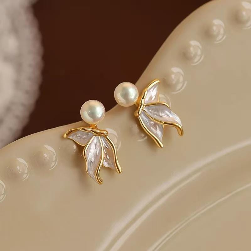 Sterling Silver Dainty Earring Set | Moon Star Fleur De Lis