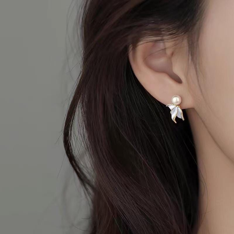 Sterling Silver Dainty Earring Set | Moon Star Fleur De Lis