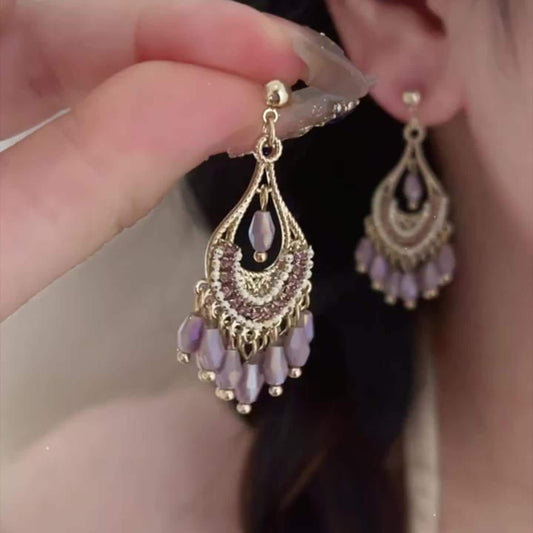 Boho Tassel Drop Earrings Handmade