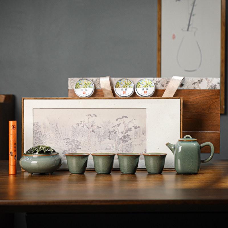 Handcrafted Chinese Tea Cup Set | Traditional Artisan Gongfu Tea Set
