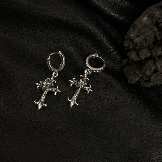 Sparkling Zircon Pave Hoop Drop Earrings