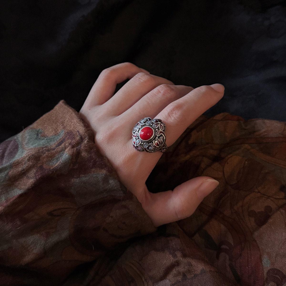 Handmade  Sterling Silver Ethnic Boho Ring